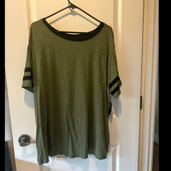 NWT Super Soft Slub Boat Neck‎ Elbow Sleeve Varsity Tee - Picture 11 of 11